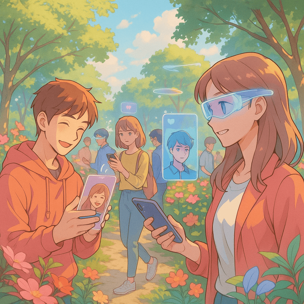 AR Garden with interactive bloom elements